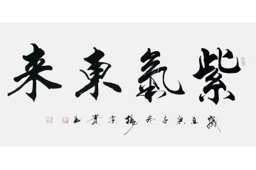 贵州书协会员杨宗贵行书书法《紫气东来》