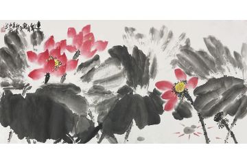 中书协会员吴和新新品写意花鸟画《连年有余》
