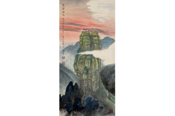 香港国画院院长叶大隐新品山水画《梵净胜境》