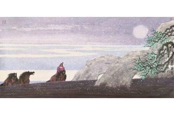 中美协会员曹小钦人物画《明月清风》