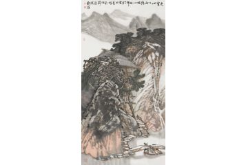 中美协会员黄格胜新品山水画《元宝山上向阳坡》