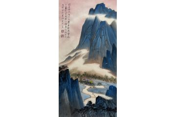 当代著名书画家叶大隐新品山水画《孤云》