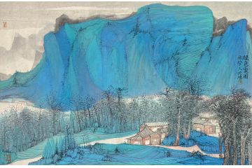 中美协会员黄天胜新品山水画《绿色家园》