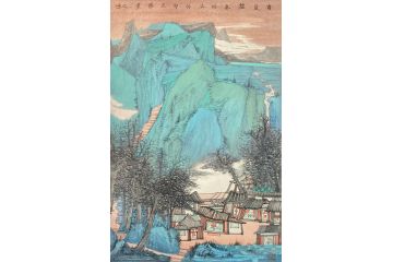 中美协会员黄天胜新品山水画《清岚益气》