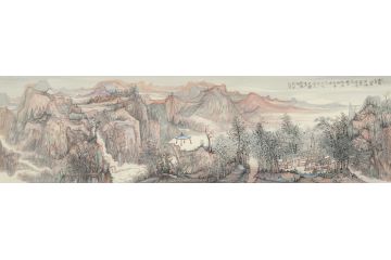 中美协会员黄天胜新品山水画《雨后青山云出岫》