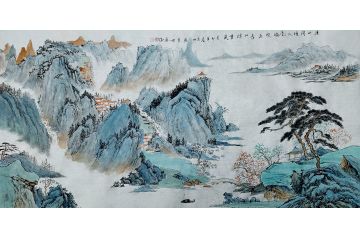江苏美协会员王世银新品山水画《溪山闲境入毫端》
