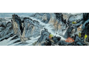 江苏美协会员王世银新品山水画《穷款》