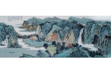 江苏美协会员王世银新品山水画《万壑树参天》