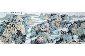 江苏美协会员王世银新品山水画《青峦烟云》