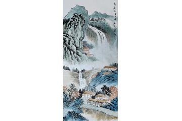 江苏美协会员王世银新品山水画《高山流水》