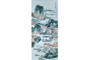 江苏美协会员王世银新品山水画《琴台万古声》