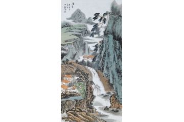 江苏美协会员王世银新品山水画《山中清泉家门过》