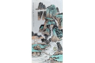 江苏美协会员王世银新品山水画《云横侧岭伴青山》