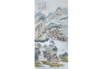 江苏美协会员王世银新品山水画《茅亭不进城》