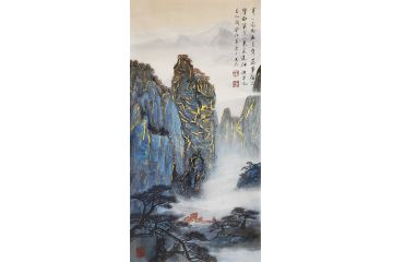 当代著名书画家叶大隐新品山水画《空空一宅默无言》