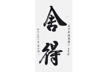 香港书协理事苏振华行书作品《舍得》