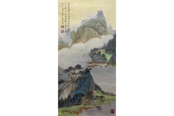 当代著名书画家叶大隐新品山水画《谁管枝头低》