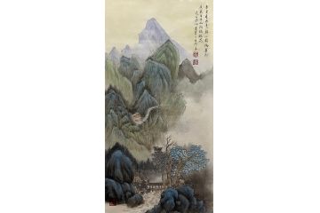 当代著名书画家叶大隐新品山水画《帝里春无意》