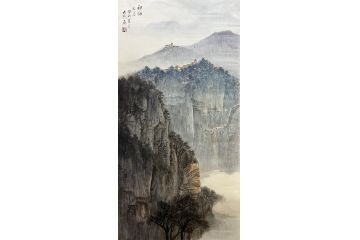 当代著名书画家叶大隐新品山水画《神仙之居》