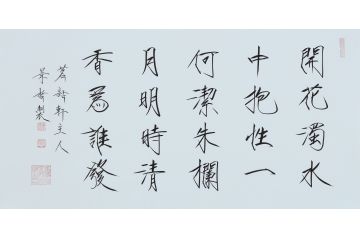 大红袍书法家崔景哲老师瘦金体《开花浊水中》
