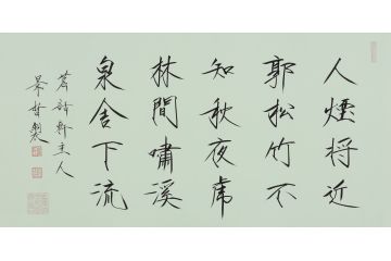 大红袍书法家崔景哲老师瘦金体《人烟将近郭》