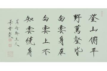 大红袍书法家崔景哲老师瘦金体《登山俯平野》