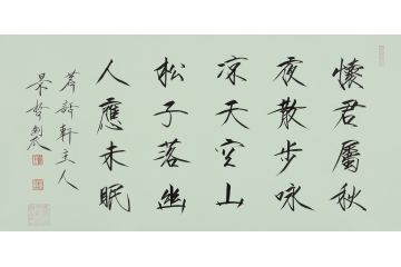大红袍书法家崔景哲老师瘦金体《怀君属秋夜》
