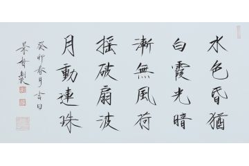 大红袍书法家崔景哲老师瘦金体《水色昏犹白》