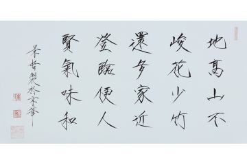 大红袍书法家崔景哲老师瘦金体《地高山不峻》