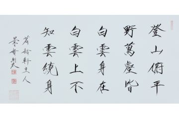 大红袍书法家崔景哲老师瘦金体《登山俯平野》