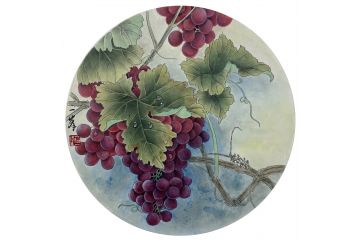 当代青年画家蓝一峰工笔花卉图《趣》