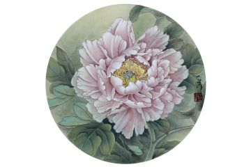当代青年画家蓝一峰工笔花卉图《芳菲》（二）