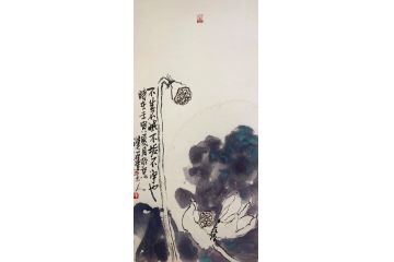 当代潜力艺术家刘振平写意花鸟画《不生不灭》