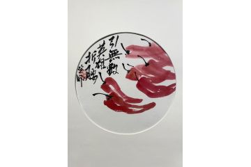 当代潜力艺术家刘振平写意花鸟画《引无数英雄竞折腰》