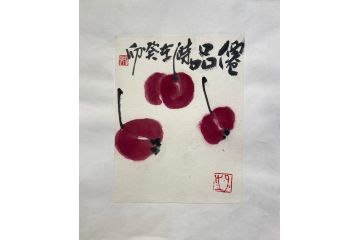 当代潜力艺术家刘振平写意花鸟画《优品》