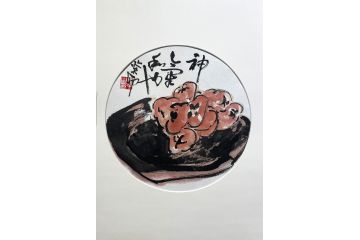 当代潜力艺术家刘振平写意花鸟画《神气秋也》