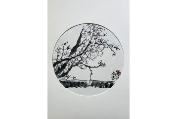 当代潜力艺术家刘振平写意花鸟画《暗香》