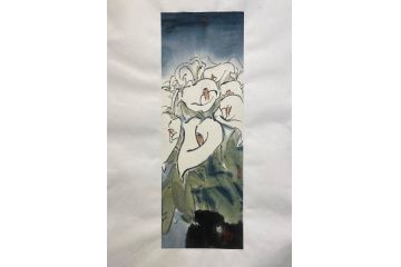 当代潜力艺术家刘振平写意花鸟画《清香》