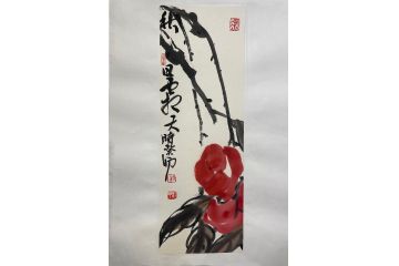 当代潜力艺术家刘振平写意花鸟画《秋日》