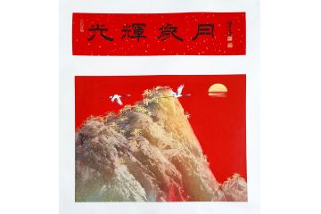 中美协潜力画家鲁双喜工笔花鸟画《光辉岁月》