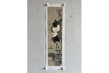 中美协画家辛有芳新品花鸟画《赏荷》