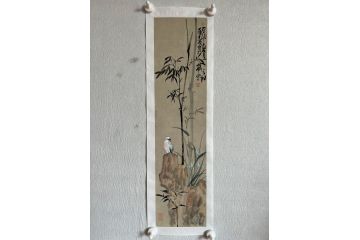 中美协画家辛有芳新品花鸟画《竹报平安》