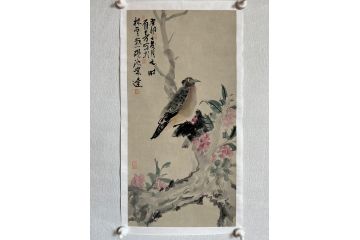 中美协画家辛有芳新品花鸟画《喜上眉头》