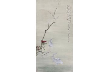 当代青年画家蓝一峰工笔鱼图《自在任逍遥》