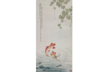当代青年画家蓝一峰工笔鱼图《波光粼粼》（四）