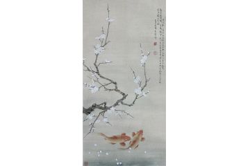 当代青年画家蓝一峰工笔鱼图《摇曳生姿》（二）