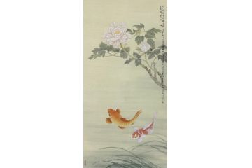 当代青年画家蓝一峰工笔鱼图《自在任逍遥》