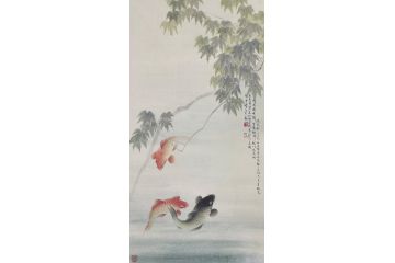 当代青年画家蓝一峰工笔鱼图《波光粼粼》（六）