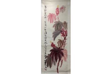 国画大师娄师白精品旧藏《蓖麻》