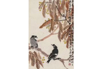 国画大师娄师白精品旧藏1981年北京日报报纸出版《八哥》